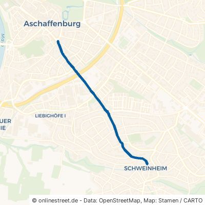 Schweinheimer Straße Aschaffenburg Schweinheim 