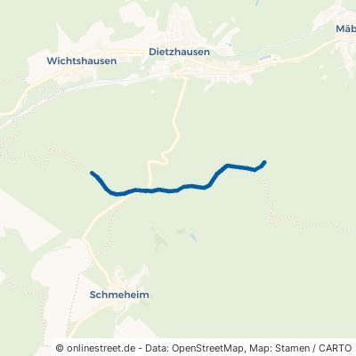 Rennsteig-Dolmar-Weg Suhl Dietzhausen 