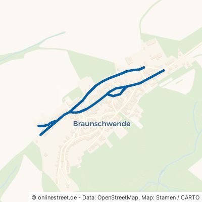 Dorfstraße Braunschwende Mansfeld Braunschwende 