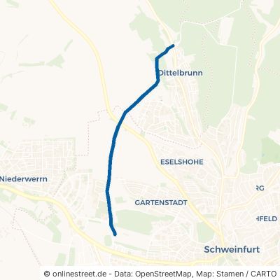 Heeresstraße Schweinfurt Nordwestlicher Stadtteil 
