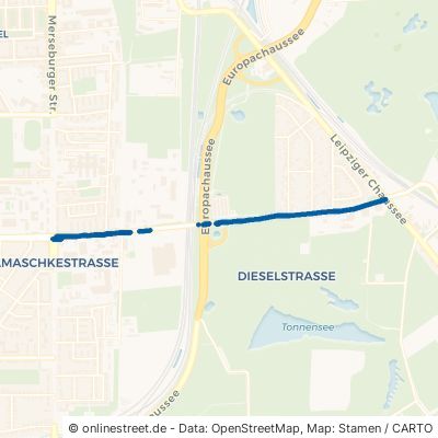 Dieselstraße 06130 Halle (Saale) Damaschkestraße Stadtbezirk Süd