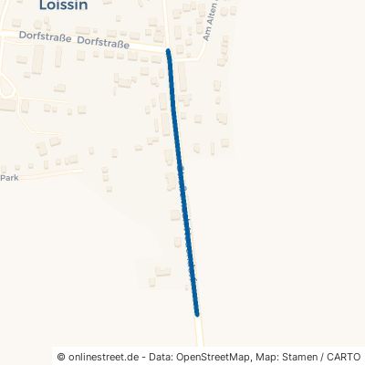 Straße nach Neuendorf Loissin 