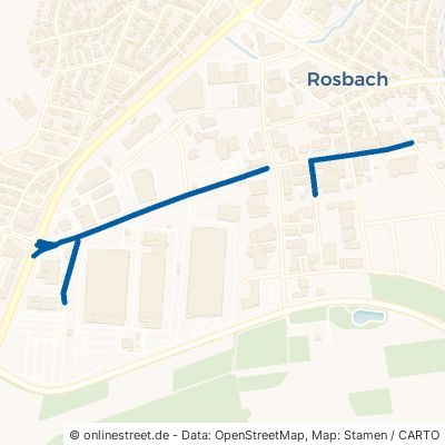 Raiffeisenstraße Rosbach vor der Höhe Ober-Rosbach 