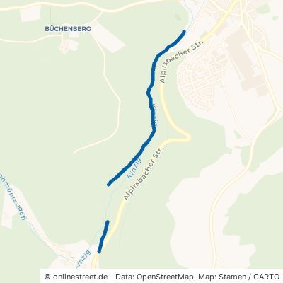 Breuningerweg Alpirsbach Oberes Dörfle 