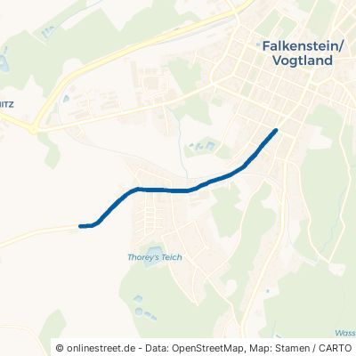 Oelsnitzer Straße Falkenstein Kottengrün 