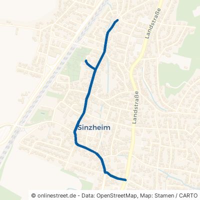 Hauptstraße 76547 Sinzheim Ortsgebiet 