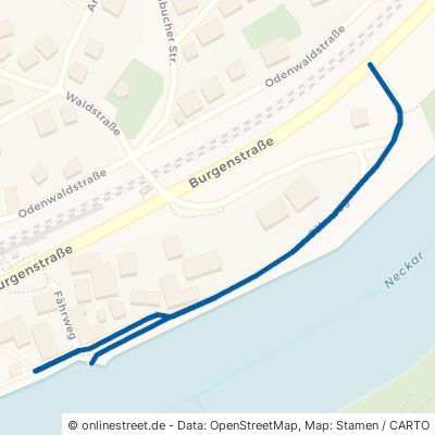 Fährweg Neckarsteinach Neckarhausen 