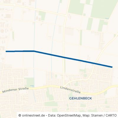 Kreisbahnstraße Lübbecke Gehlenbeck 