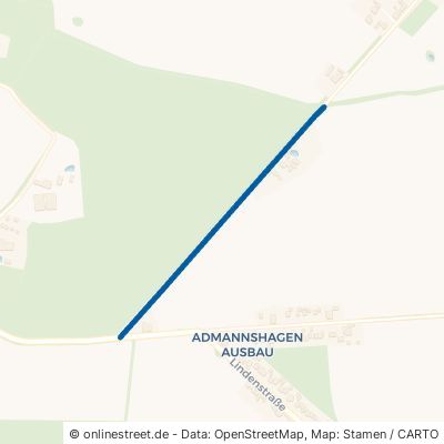 Waldweg Admannshagen-Bargeshagen 