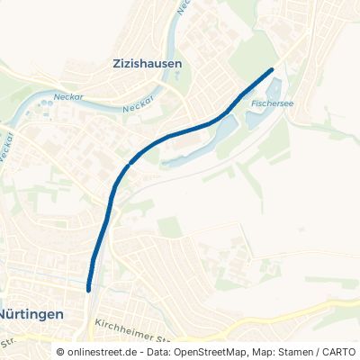 Oberboihinger Straße Nürtingen Zizishausen 