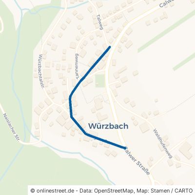 Wilflingstraße Oberreichenbach Würzbach 