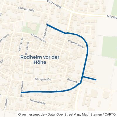Ringstraße Rosbach vor der Höhe Rodheim 