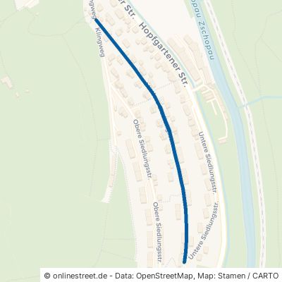 Mittlere Siedlungsstraße Drebach Scharfenstein 