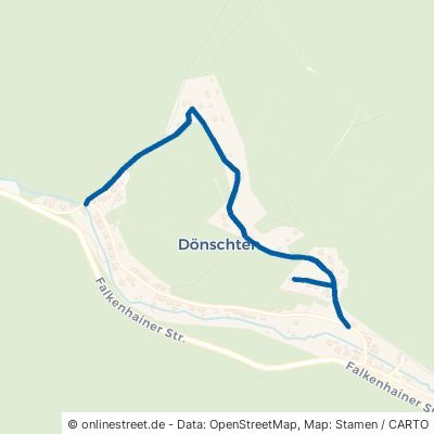 Dönschtner Bergstraße Dippoldiswalde Dönschten 