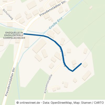Sägmühleweg Enzklösterle Gompelscheuer 