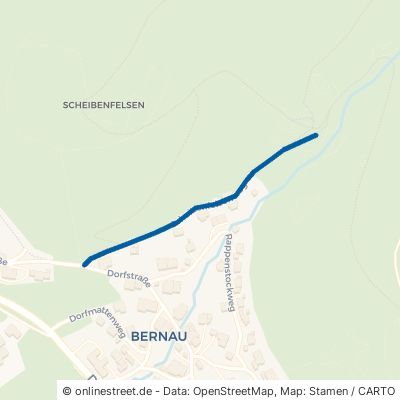 Scheibenfelsenweg Bernau im Schwarzwald Dorf 
