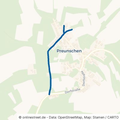 Höhenstraße Kirchzell Preunschen 