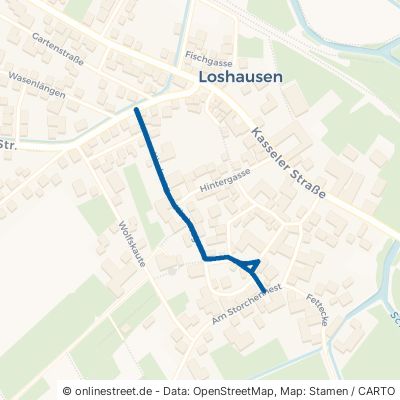 Kirchweg Willingshausen Loshausen 