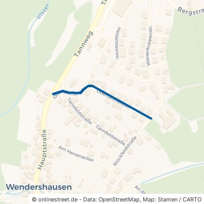 Obertannfeldstraße Tann Wendershausen 