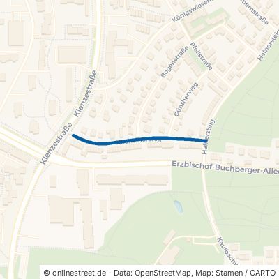 Macheinerweg Regensburg Kumpfmühl-Ziegetsdorf-Neuprüll 