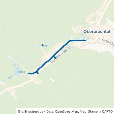 Elzmattenstraße Elzach Oberprechtal 