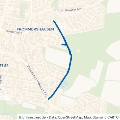 Hopfenbergstraße Vellmar Frommershausen 