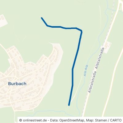 Holzbergweg Marxzell Burbach 