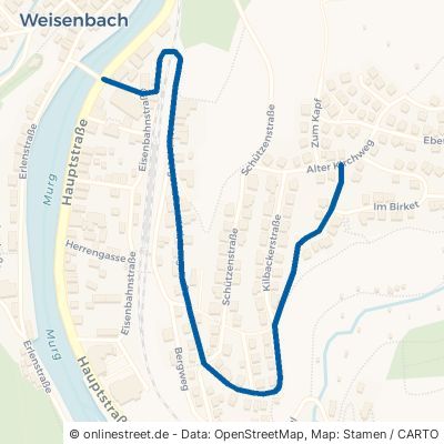Weinbergstraße Weisenbach 