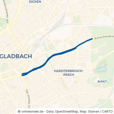 Korschenbroicher Straße Mönchengladbach Pesch 