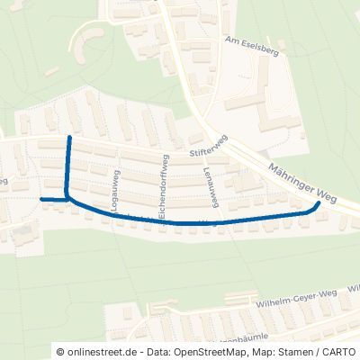 Gerhart-Hauptmann-Weg Ulm Eselsberg 