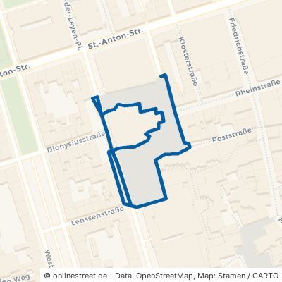 Dionysiusplatz Krefeld Stadtmitte 