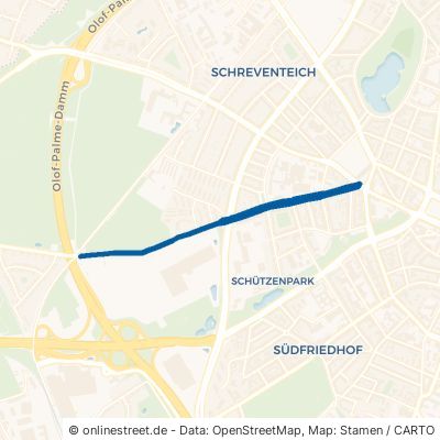 Hasseldieksdammer Weg Kiel Südfriedhof Schreventeich - Hasseldieksdamm de Schreventeich