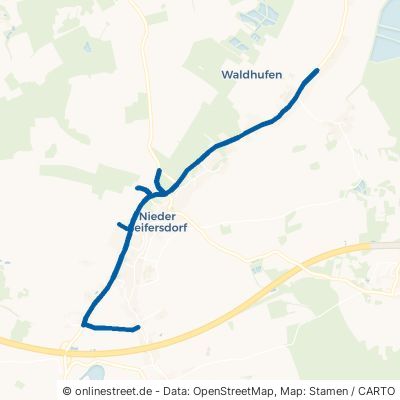 Hauptstraße Waldhufen Nieder Seifersdorf 