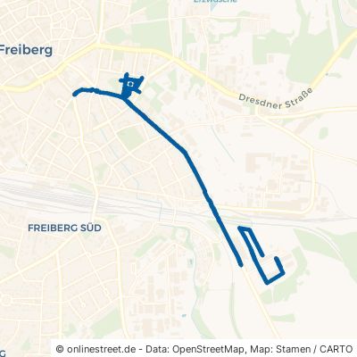 Frauensteiner Straße Freiberg Zug 
