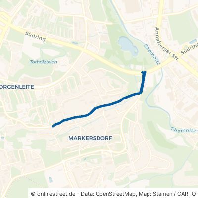 Markersdorfer Straße Chemnitz Morgenleite 