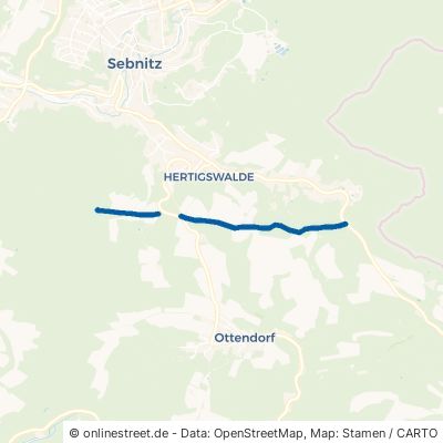 Alte Hohe Straße / Panoramaweg Sebnitz Hertigswalde 