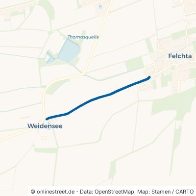 Weidenseer Weg Mühlhausen Felchta 