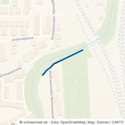 Fußweg Entlang Der Pfrimm Unter Zwei Bahnbrücken Worms Neuhausen 