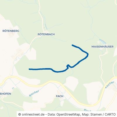 Südlicher Brastelweg Abtsgmünd Reichertshofen 