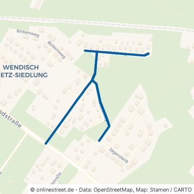 Waldweg Wendisch Rietz Siedlung 