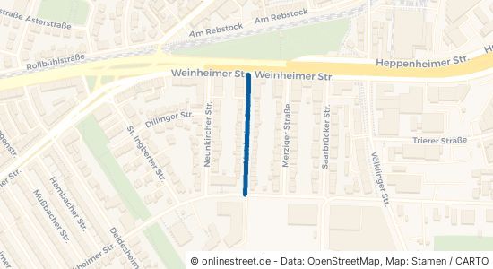 Mettlacher Straße Mannheim Käfertal 