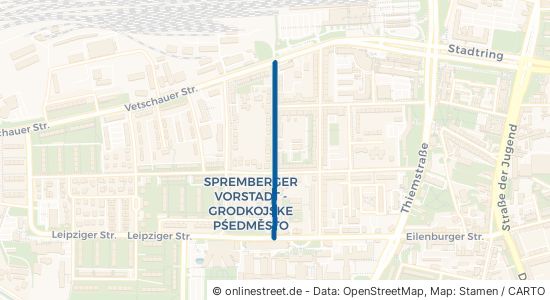 Senftenberger Straße Cottbus Spremberger Vorstadt 