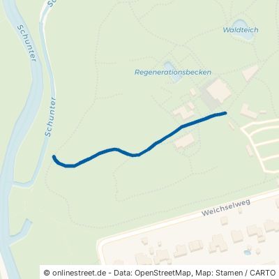 Laufstrecke 800m Braunschweig Schunteraue 