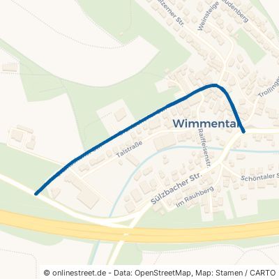 Grantschener Straße Weinsberg Wimmental 