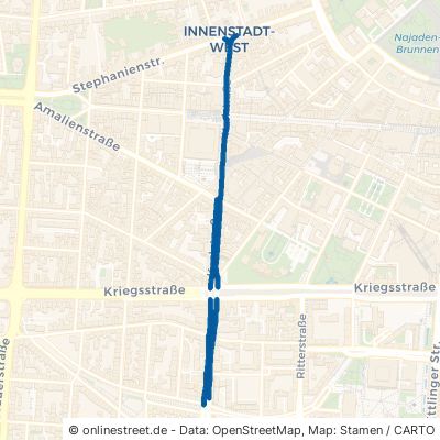 Karlstraße 76133 Karlsruhe Südweststadt Innenstadt-West