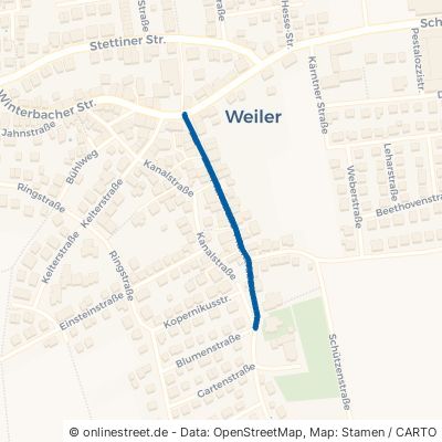 Pfarrstraße Schorndorf Weiler 