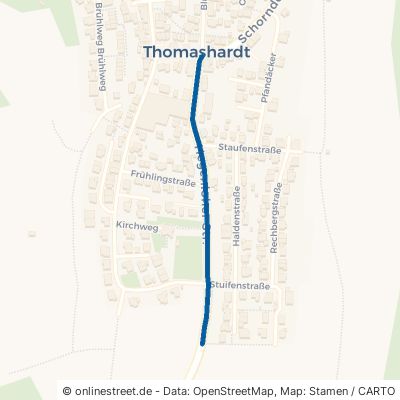 Hegenloher Straße Lichtenwald Thomashardt 