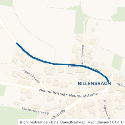 Kaisersbacher Straße Beilstein Billensbach 