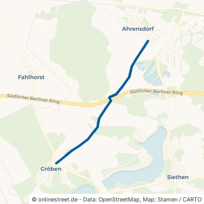 Ortsverbindungstraße Ahrensdorf-Gröben Ludwigsfelde Siethen 