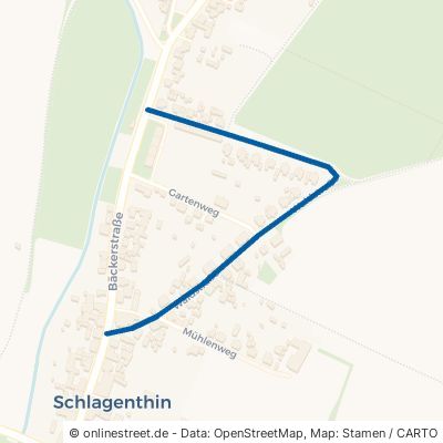 Waldstraße Jerichow Schlagenthin 
